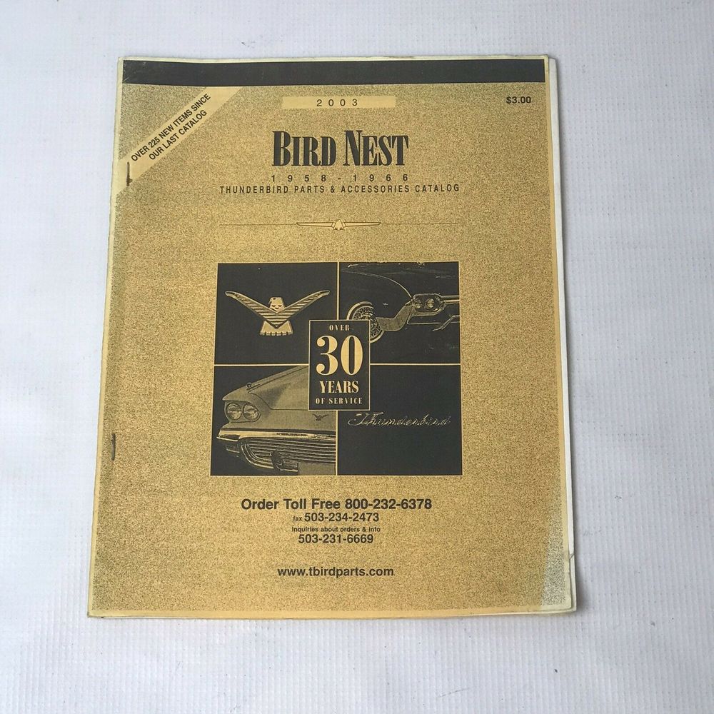 1958-66 Thunderbird Parts Accessories Catalog Book
